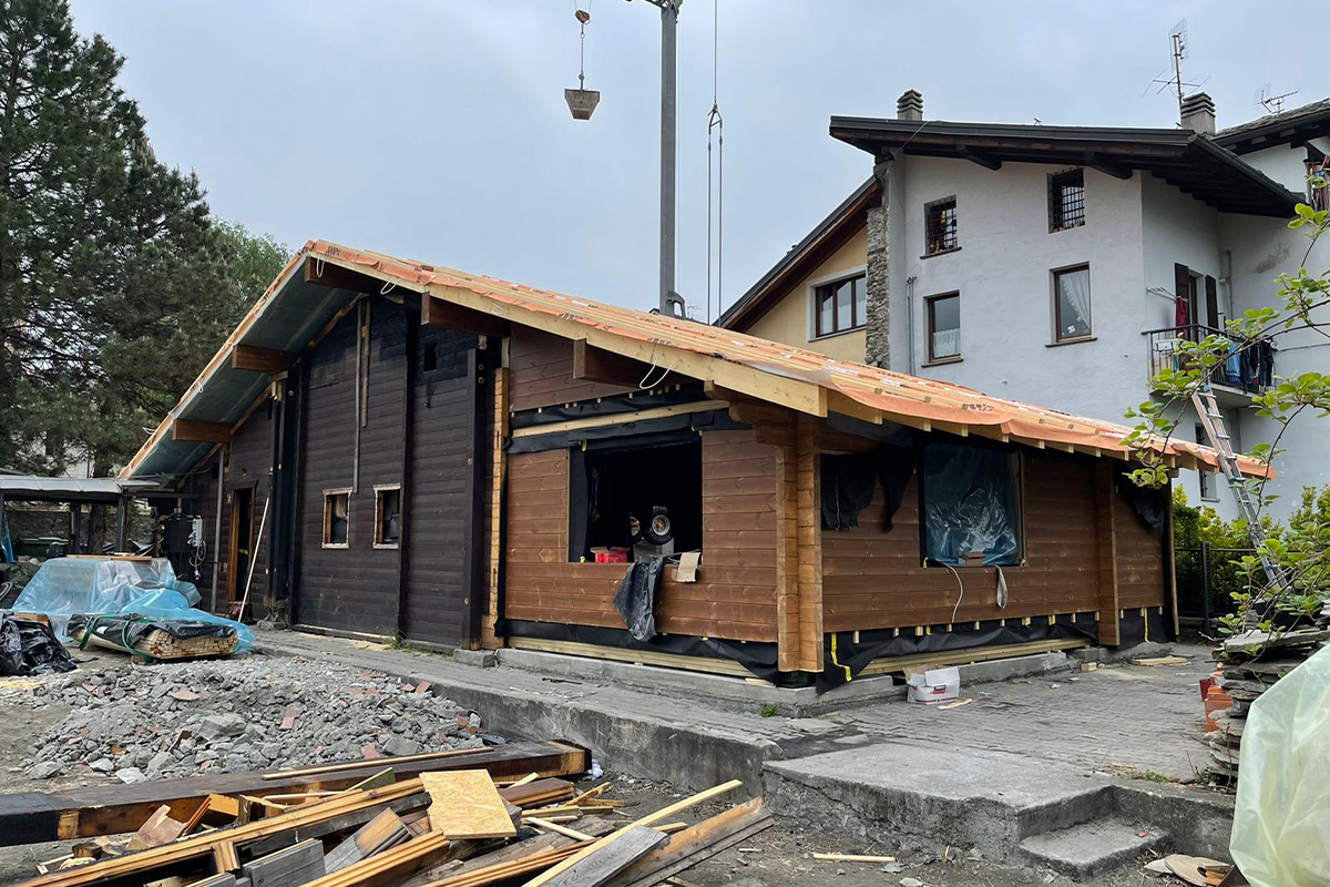 ristrutturazione in prefabbricato del ristorante valle d'aosta