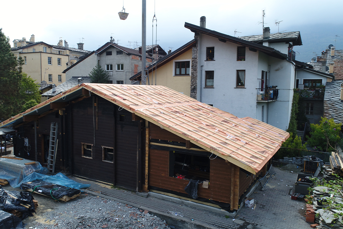 ristrutturazione in prefabbricato del ristorante valle d'aosta